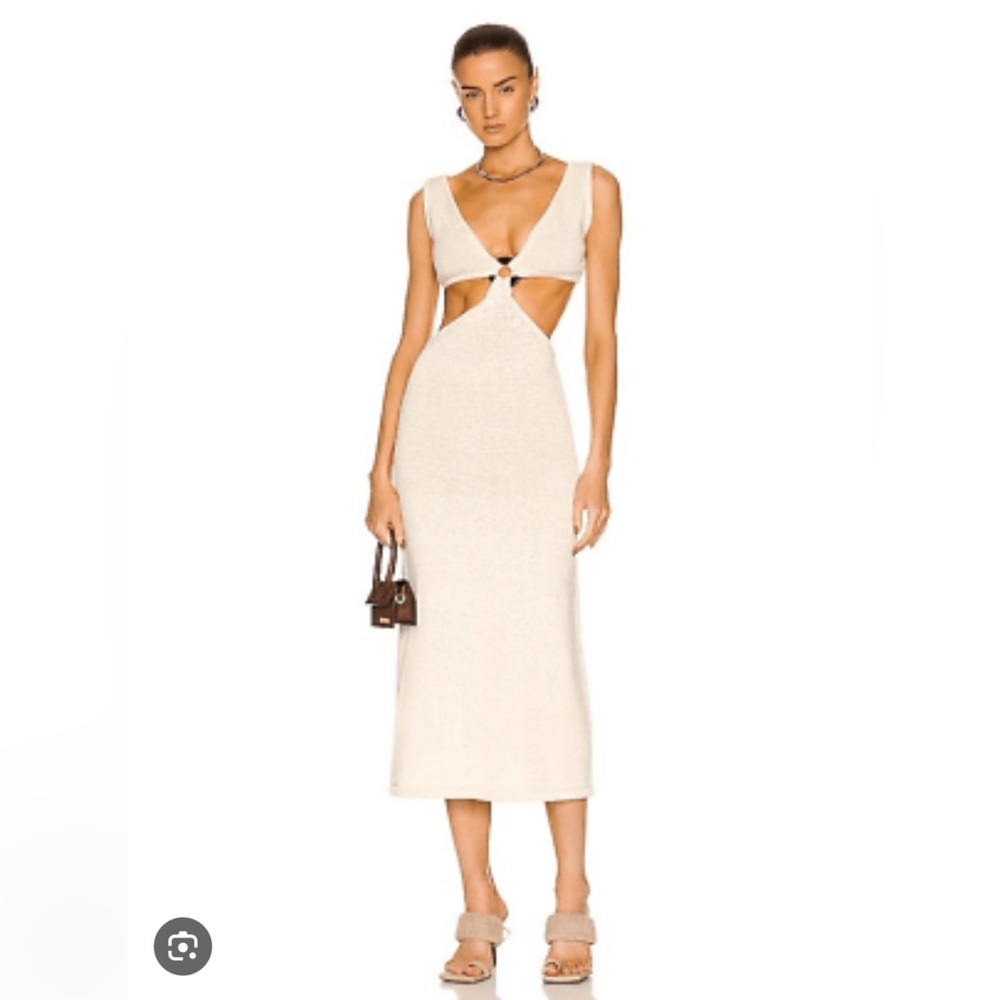 Cult gaia bank knit dress off white